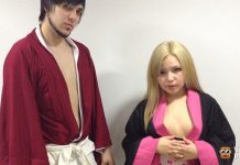 Japanese Sex: Mitsuki Arms Tied Blowjob